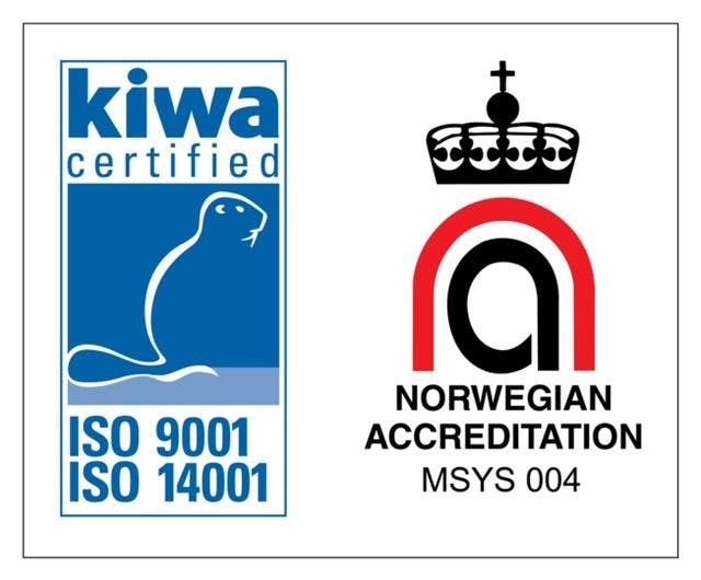 Certification ISO and Norwegian accreditation